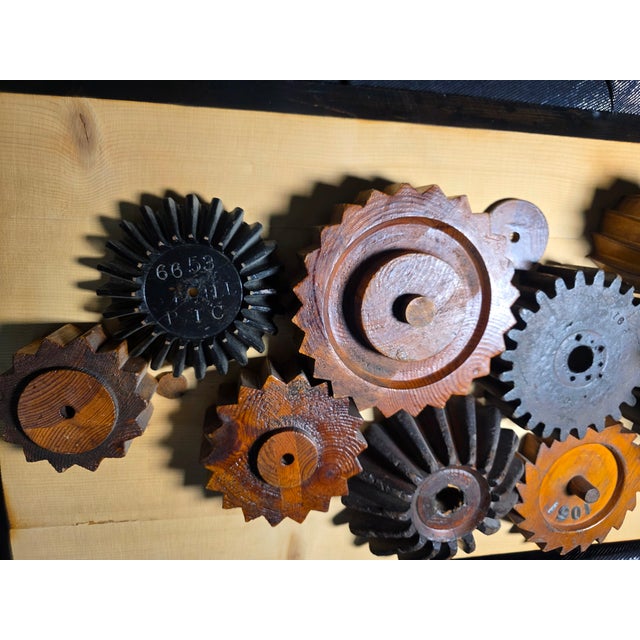 Industrial Vintage Industrial Era Gear Wall Art, Steampunk For Sale - Image 3 of 17