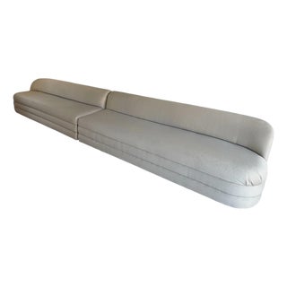 1990s Vladimir Kagan for Directional Furniture Extra Long Sleek Sofa For Sale