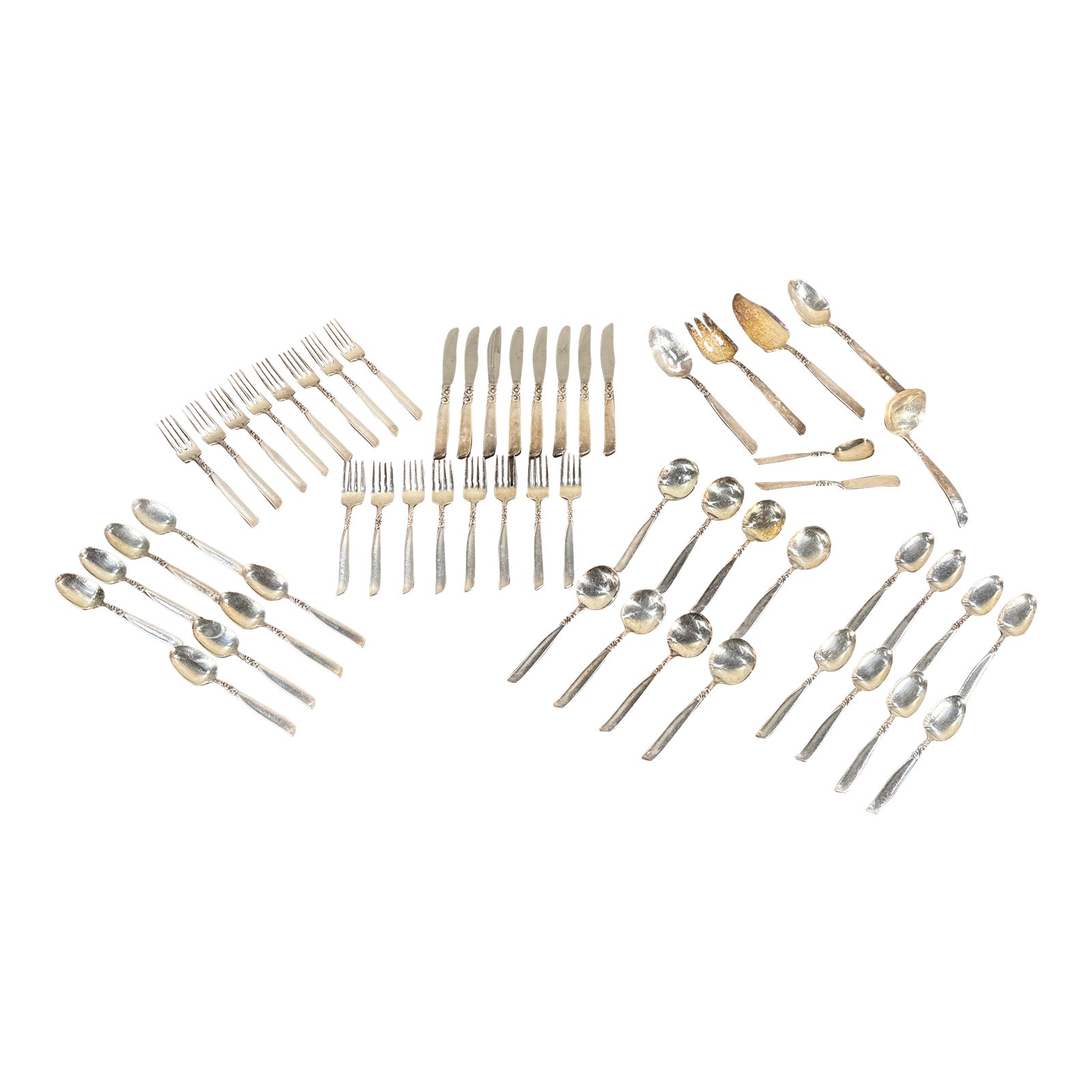 Silver Plate Flatware South Seas by Community With Serving Pieces - Service for 8