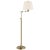Visual Comfort Signature Triple Swing Arm Floor Lamp in Hand-Rubbed Antique Brass with Linen Shade For Sale