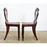 Pair of Early 19th Century English Regency Mahogany Hall Chairs For Sale - Image 12 of 12