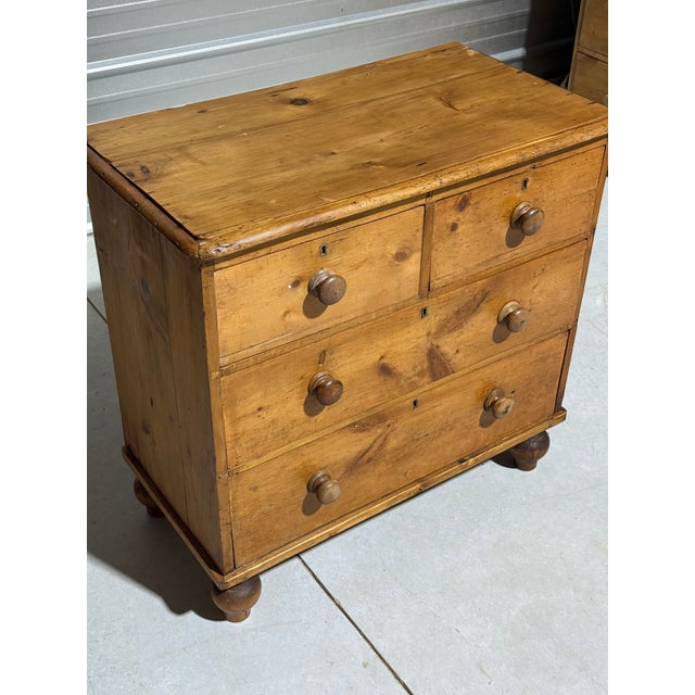 Antique Pine Two Over Two Drawers - Chest of Drawers From England For Sale - Image 6 of 18