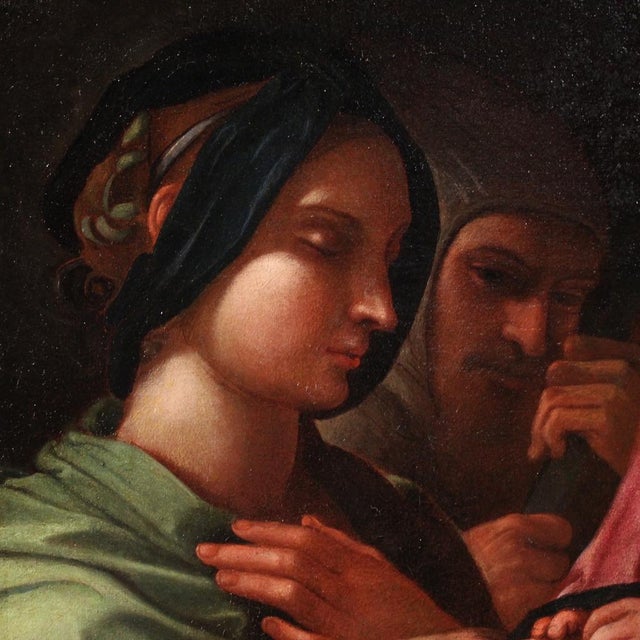 17th Century Mystical Marriage of Saint Catherine of Alexandria, 1650, Oil on Canvas For Sale - Image 5 of 16