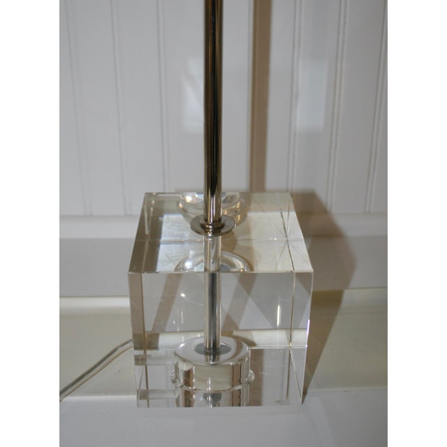 Mid-Century Modern 1990s Crystal Base Task Lamp For Sale - Image 3 of 5