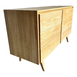 Newly Refinished Mid Century Blonde Dresser For Sale