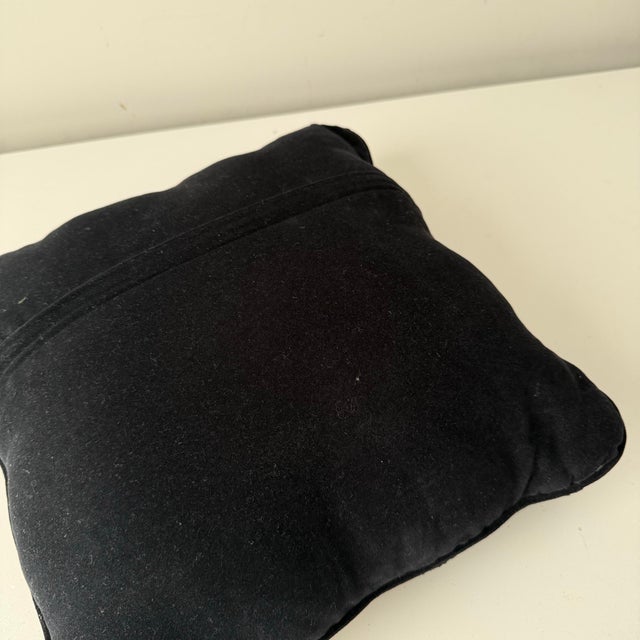 1980s Scalloped Lemon Needlepoint Pillow For Sale - Image 5 of 5