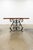 1990s Vintage Wood Top Dining Table With Iron Base For Sale - Image 5 of 15