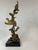 Brutalist Sculpture on Black Lucite. Signed George Kafka 1966