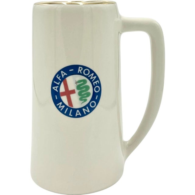 Vintage Alfa Romeo Milano Italy Automobile Ceramic Stein Mug For Sale - Image 9 of 11