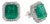 Natural Zambian Emerald Earring 11.06 Carats and 1.54 Cents in 14k Gold, A Pair For Sale