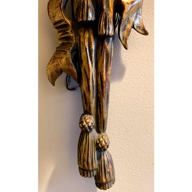 Early 20th Century Early 20th Century Italian Gilt Wood Carved Sconce For Sale - Image 5 of 12