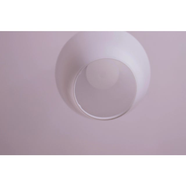Italian Stilnovo Vintage Pendant in Opaline Glass, 1970s For Sale - Image 9 of 11