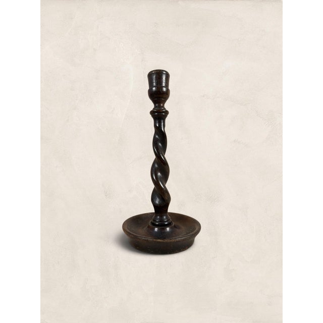 Antique English Barley Twist Candlestick Holders Set, Circa 1910 For Sale - Image 11 of 14