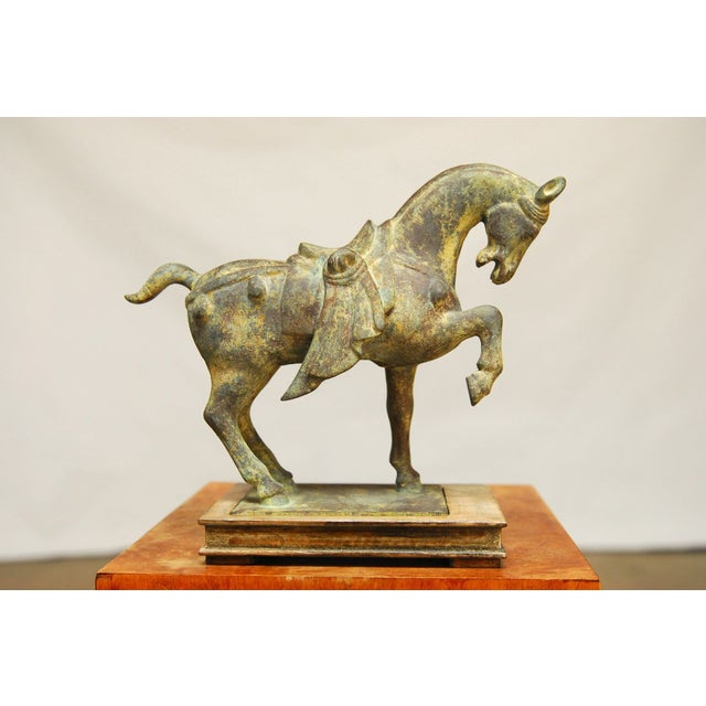 Chinese Tang Style Cast Iron Horse Sculpture Chairish
