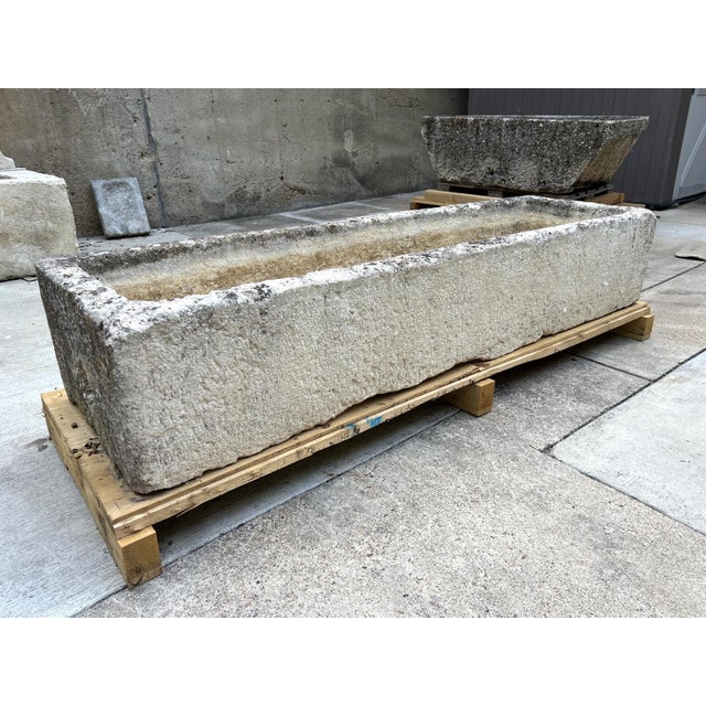 A Long Rectangular Limestone Field Trough From Burgundy, France, 19th Century For Sale - Image 16 of 16