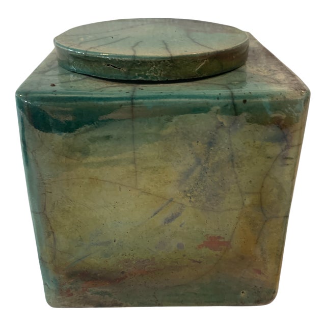 Enameled Ceramic Box by J Gallart For Sale