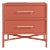 David Francis Furniture for Chairish Verona Two-Drawer Nightstand, Baked Terra Cotta For Sale