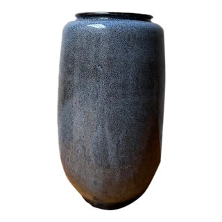 1970s Blue Danish Ceramic Vase For Sale