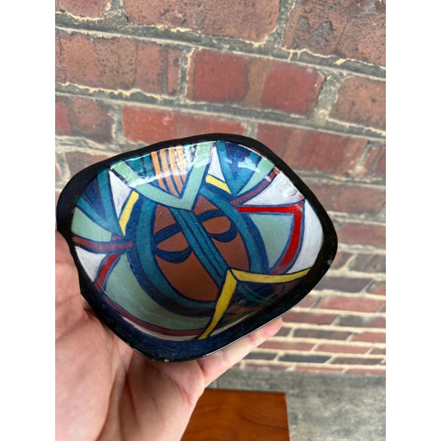 Taylor Ceramics Bowl Vintage Pottery Colorful Dish Catch All For Sale In Cleveland - Image 6 of 6