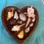 Brown Mid-Century Modern Hand-Carved Heart Wooden Catchall Bowl With Curated Seashell Specimen Collection For Sale - Image 8 of 9