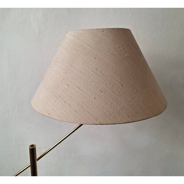 Black Mid-Century Adjustable Brass Floor Lamp, 1950s For Sale - Image 8 of 17