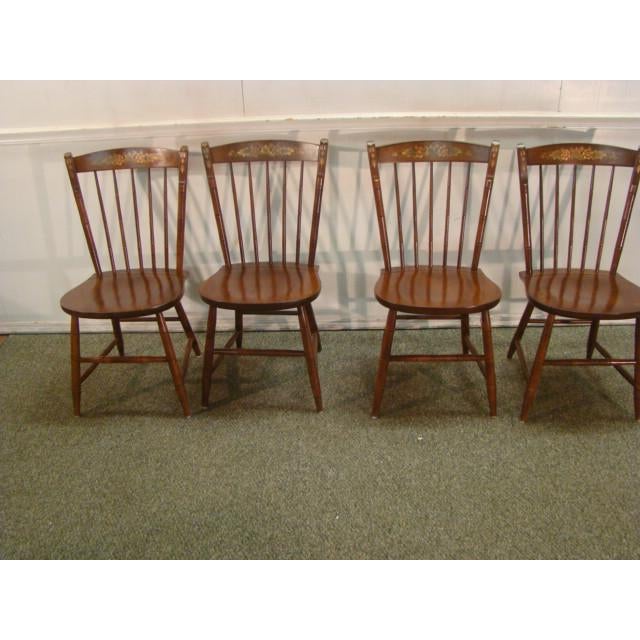Hitchcock Solid Cherry Dropleaf Dining Table and Four Chairs Chairish