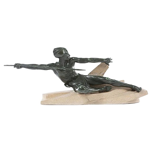 Art Deco French Sculpture by Max Le Verrrier, 1930s For Sale