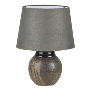 1960s Studio Ceramic Desk Lamp With Matching Charcoal Paper Shade