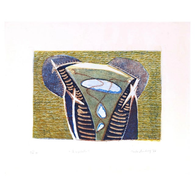 The Bat (Pipistrello) - Original Etching by P. Scandurra - 1976 1976 For Sale