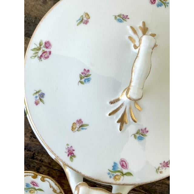 Vintage Regency Limoges China Floral Serving Pieces - Set of 12 For Sale - Image 12 of 13