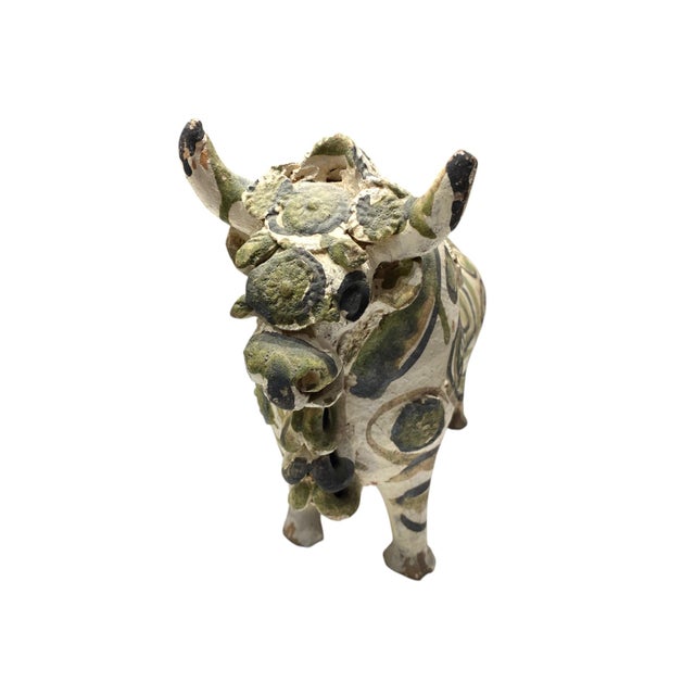 Folk Art Vintage Torito De Pucará Peruvian Bull Sculpture Ceramic Folk Art Andes Decor For Sale - Image 3 of 18