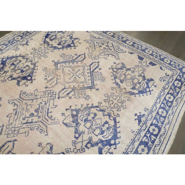 Antique Crab Oushak, 7'1'' X 9'7'' For Sale In New York - Image 6 of 10