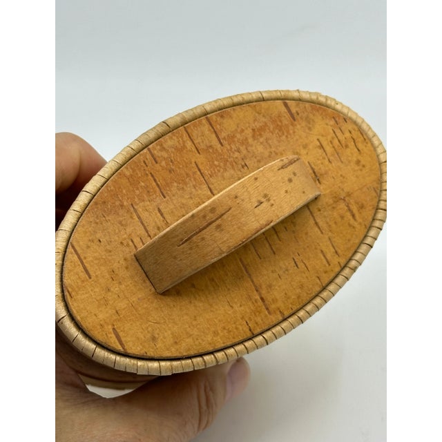 1970s Handmade Bark Veneer Box With Lid For Sale - Image 4 of 8