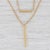 New Diamond Journey 2-Chain Layer Necklace 18k Yellow Gold Cable Chain For Sale - Image 4 of 6