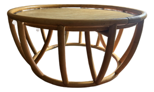Vintage Rattan Coffee Table – Mid-Century Boho Style