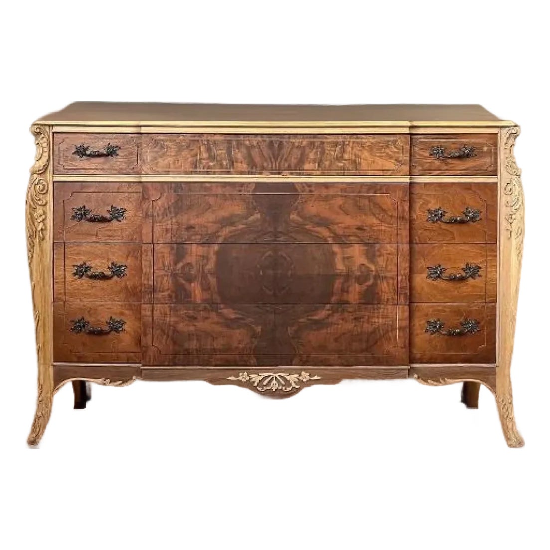 1920s Antique Walnut Dresser Entry Chest | Chairish