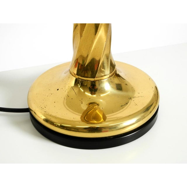Large Column-Style Table Lamp in Brass with Frosted Glass Globe, 1960s For Sale - Image 16 of 18