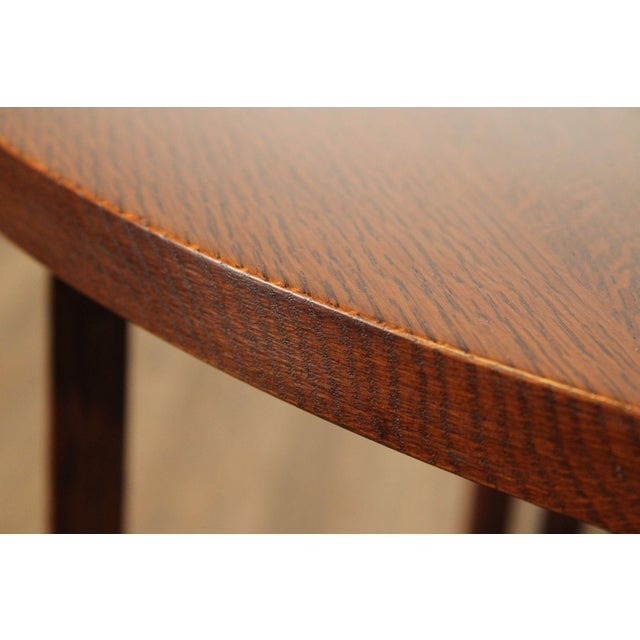 Stickley Mission Collection Oak Round Lamp Table For Sale In Philadelphia - Image 6 of 12