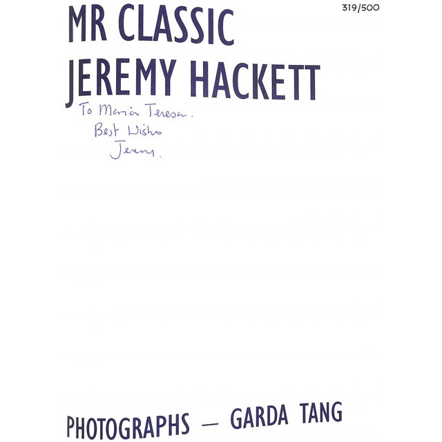 HACKETT, Jeremy Inscribed best wishes Jeremy Photographs-Garda Tang Hackett/ The Independent on Sunday 2008 Limited...