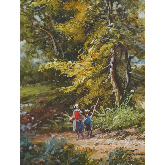 Pair of Oil on Board Landscape Paintings - Signed For Sale - Image 9 of 13