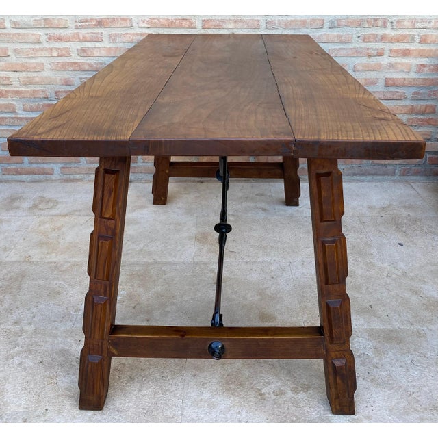 Antique Spanish Oak Work Table, 1800s For Sale - Image 12 of 18