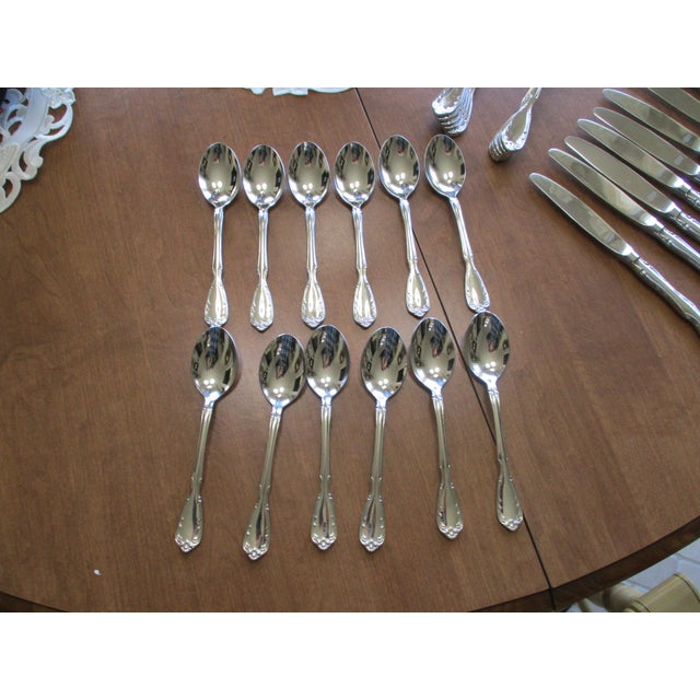 1971 Vintage Noritake Flatware Table Service New in Box Serenade With Hostess Set 12 Place Settings - 76pcs For Sale - Image 12 of 12