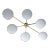 Angelo Satin Brass Matte White Glass Flush Mount by Fabio Ltd For Sale