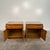 Pair of Drexel Heritage Consensus Pecan Nightstands These Campaign style nightstands were made in the 1970s with a pecan...