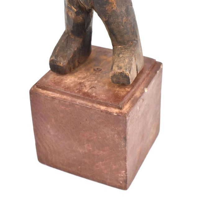 Wood Early 20th Century Bamana Figure on Custom Base Mali For Sale - Image 7 of 7