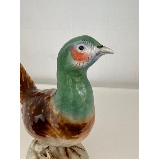 Brown Porcelain Pheasant Statue from Royal Dux, 1960s For Sale - Image 8 of 11