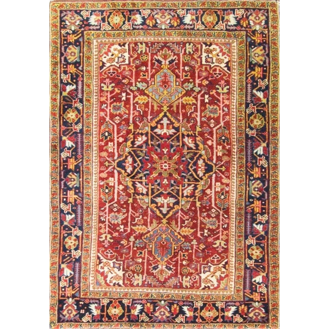 Antique Persian Heriz Rug-3"7" X 5' For Sale - Image 9 of 9
