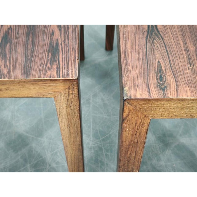 Wood Nesting Tables by Severin Hansen for Haslev, Denmark, 1960s, Set of 3 For Sale - Image 7 of 18