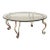 A Gilt Iron and Glass Top Coffee Table in the Manner of Ramsay Circa 1975 For Sale