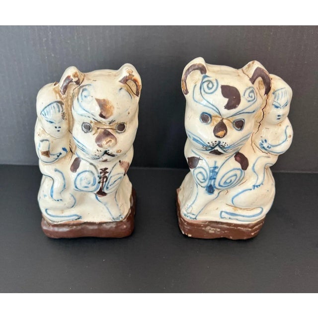 Chinese Antique Chinese Glazed Figural Censers - a Pair For Sale - Image 3 of 11